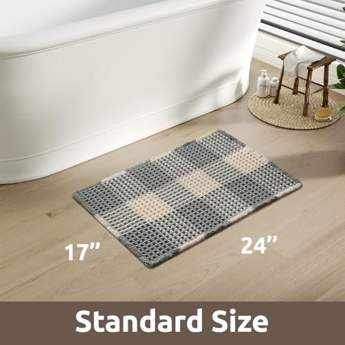 AMOAMI Waffle Bath Mat 17 x 24