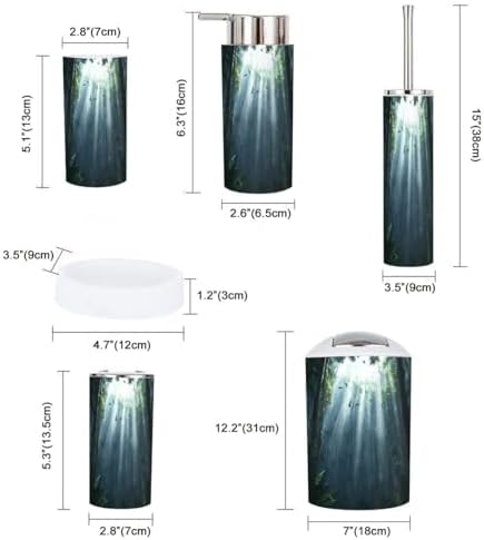 Boho Bathroom Accessories Set of 6 Modern Design