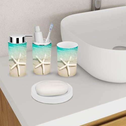 6 Piece Starfish Bathroom Accessory Set