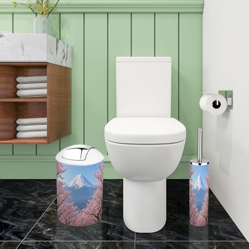 Boho Bathroom Accessory Set 6 Piece Cherry Blossom Design