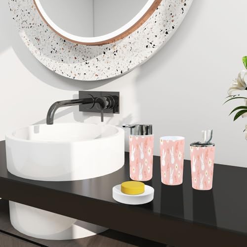 TRANQDEHOM 6-Piece Boho Bathroom Accessory Set 1