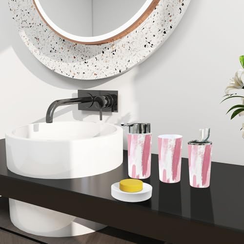 Boho Dusty Rose Bathroom Accessory Set 6 Piece