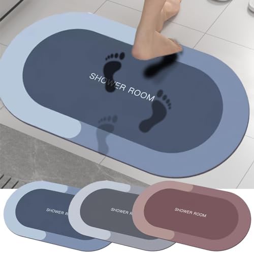 Diatomaceous Earth Bath Rug with Non-Slip Backing