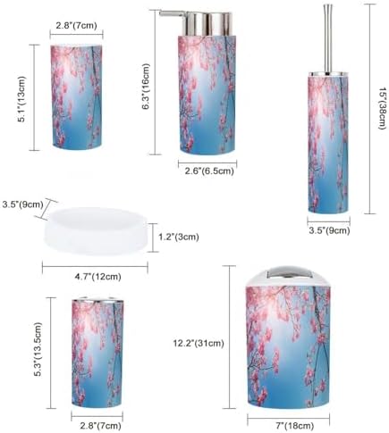 TRANQDEHOM 6-Piece Bathroom Accessory Set