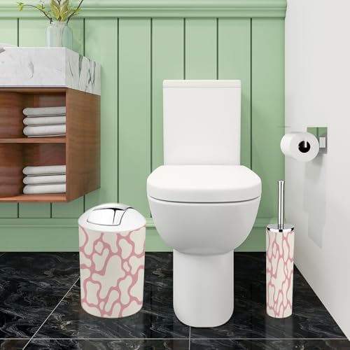 Boho Cow Print Bathroom Accessories Set 6 Piece