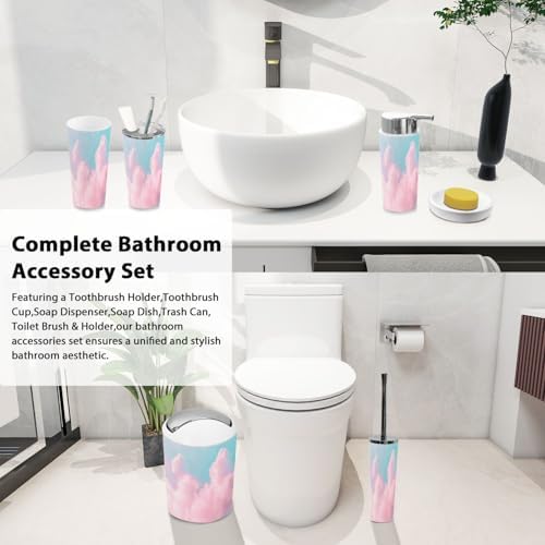 Boho Cloud Series 6 Piece Bathroom Accessory Set