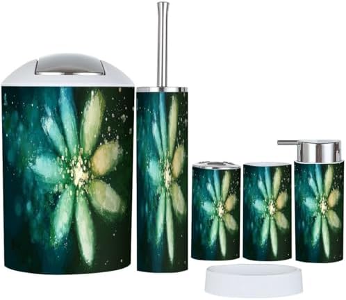 Boho Pastel Bathroom Accessory Set 6 Piece
