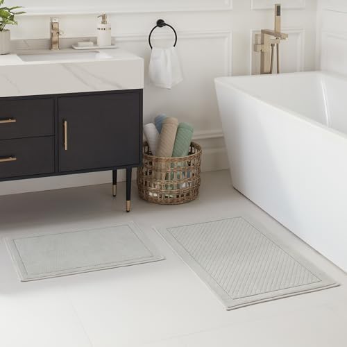 Arkwright 2-Piece Cotton Bath Rug Set - Grey