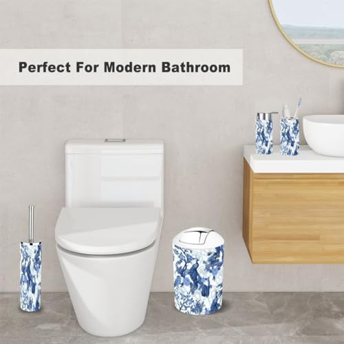 6 Piece Chinoiserie Style Bathroom Accessories Set 1