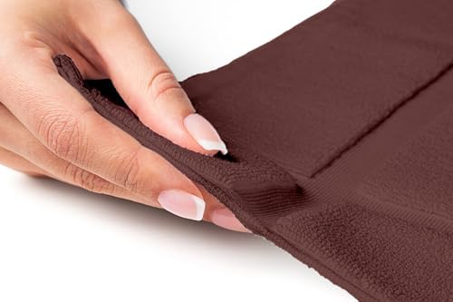 Ample Decor Cotton Bath Mats 2 Pack - Brown