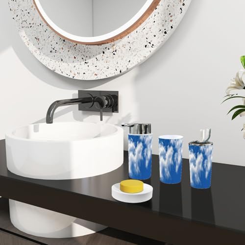 Boho Blue Sky Bathroom Accessory Set 6 Piece