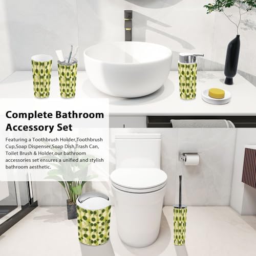 Boho Retro 6-Piece Bathroom Accessory Set