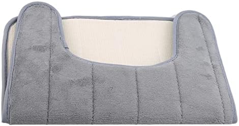 Essencedelight U Shaped Toilet Rug Velvet Bath Mat for Bathroom