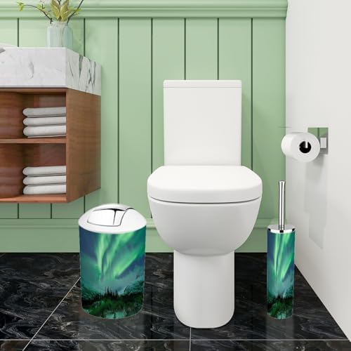 Boho Green Bathroom Accessory Set 6 Piece