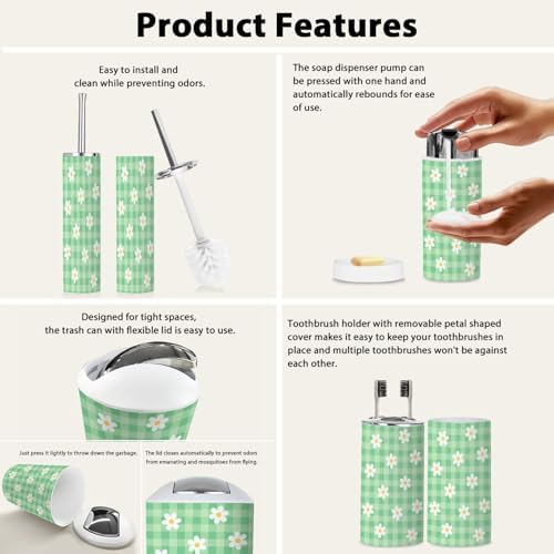 Boho Cute 6 Piece Bathroom Accessory Set