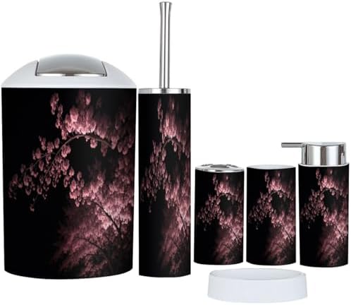 TRANQDEHOM Bathroom Accessory Set 6 Piece Boho Style