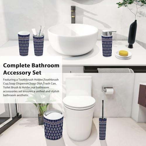 Boho Style 6-Piece Bathroom Accessory Set 1