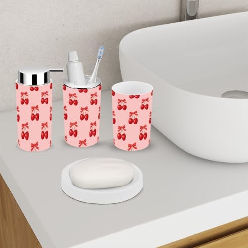 Adorable Cherry Bathroom Accessory Set 6 Piece