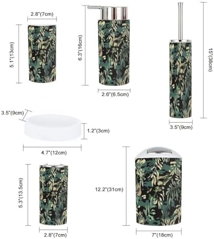 Boho Camouflage Bathroom Accessory Set 6 Piece