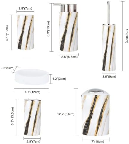Boho Luxury 6-Piece Bathroom Accessory Set