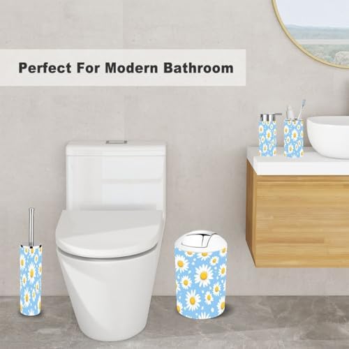 6 Piece Floral Bathroom Accessory Set 1