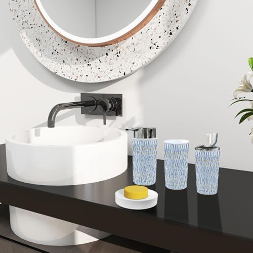 Boho Geometric Bathroom Accessory Set 6 Piece