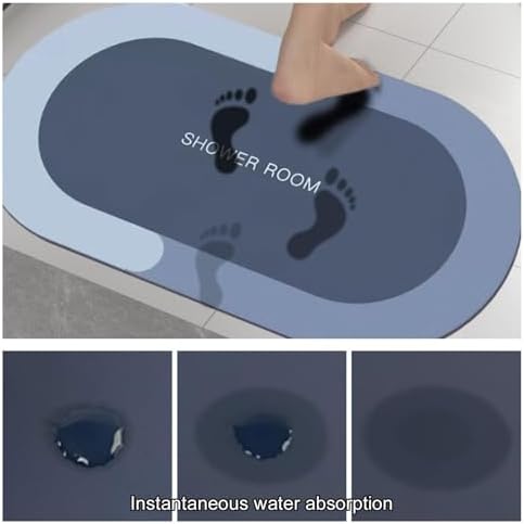 Diatomaceous Earth Bath Rug with Non-Slip Backing