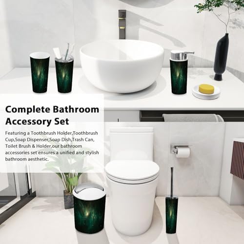 Boho Style Bathroom Accessory Set 6 Piece 1
