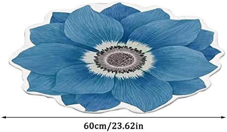 Scceatti Non-Slip Bathroom Rug with 3D Flower Design
