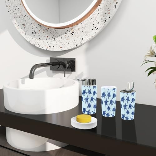 Boho Sea Turtle Bathroom Accessory Set 6 Piece
