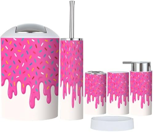 Boho Cream Bathroom Accessory Set 6 Piece