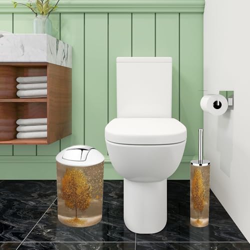 Boho Golden Lone Tree Bathroom Accessories Set 6 Piece