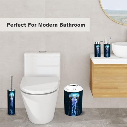 Cosmic Ocean Jellyfish Bathroom Accessory Set 6 Piece