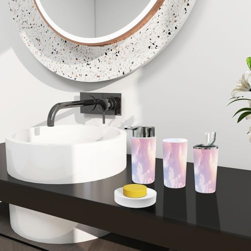 Boho Pastel Sky Bathroom Accessory Set 6 Piece