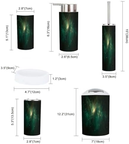 Boho Style Bathroom Accessory Set 6 Piece 1