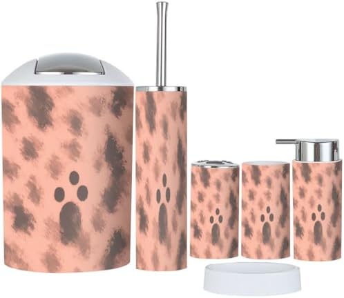 Boho Yellow Bathroom Accessory Set 6 Piece