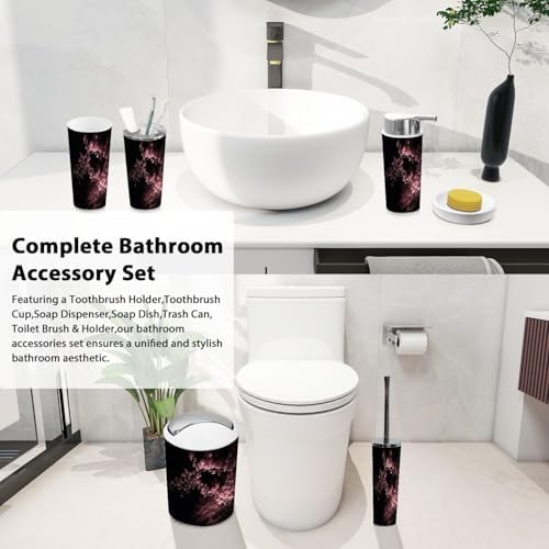 TRANQDEHOM Bathroom Accessory Set 6 Piece Boho Style
