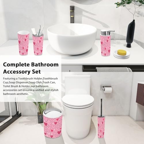 Boho Pattern Bathroom Accessory Set 6 Piece