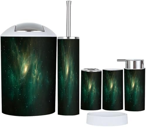 Boho Style Bathroom Accessory Set 6 Piece 1