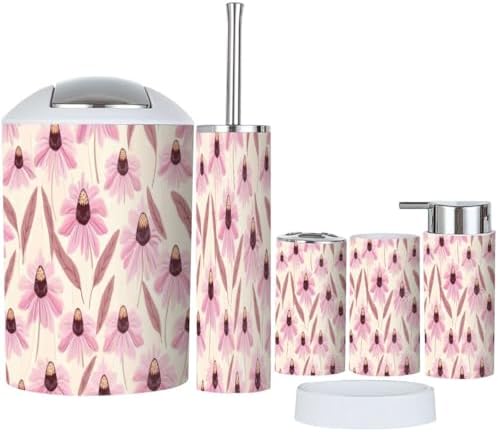 Boho Purple Bathroom Accessories Set 6 Piece