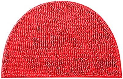 Scceatti Non-Slip Red Semicircular Bath Rug
