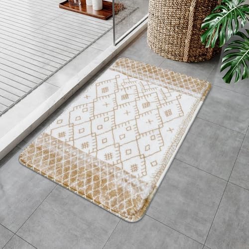 Uphome Non-Slip Velvet Bath Rug 18x26 inch