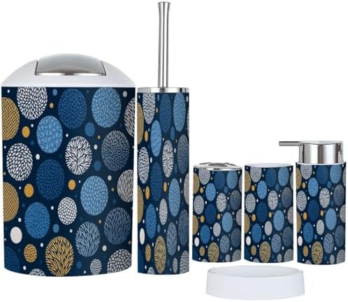 Boho Wild Animal Bathroom Accessories Set 6 Piece