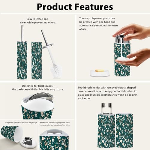 Boho Bathroom Accessories Set 6 Piece