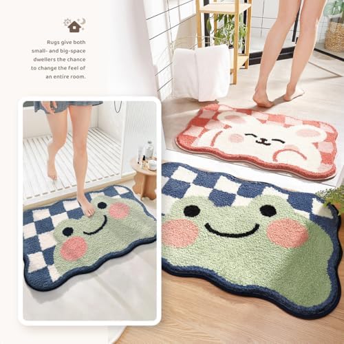 Molesun Frog Bath Rug Mat Extra Soft Non-Slip Microfiber Bath Mat