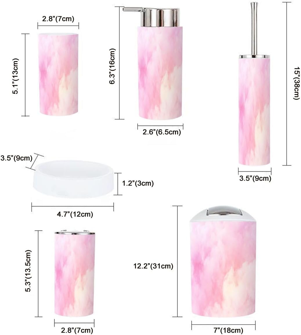 Boho Cloud Bathroom Accessory Set 6 Piece 1