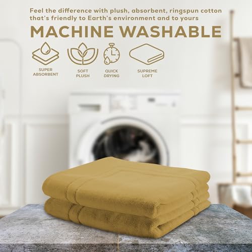 ALIBI Bath Mat Set 2 Pack Luxury Cotton Towel