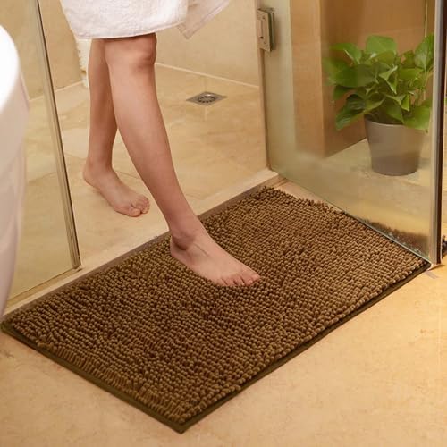 Pink Bath Rug 27x18 Non-Slip Shaggy Microfiber Plush