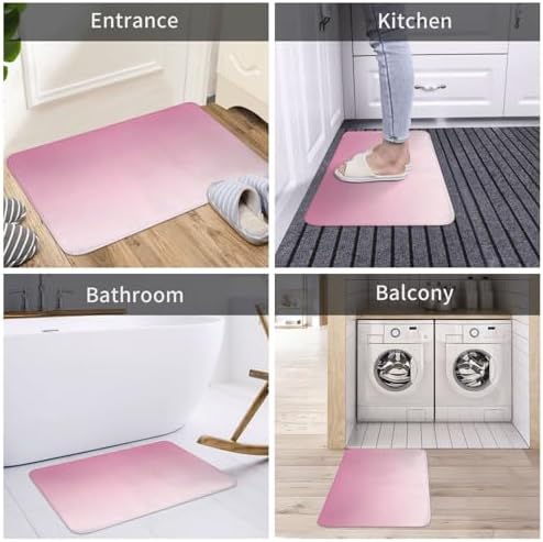 Cioroper 16x24inch Non-Slip Bath Mat Black and Gold Marble Design