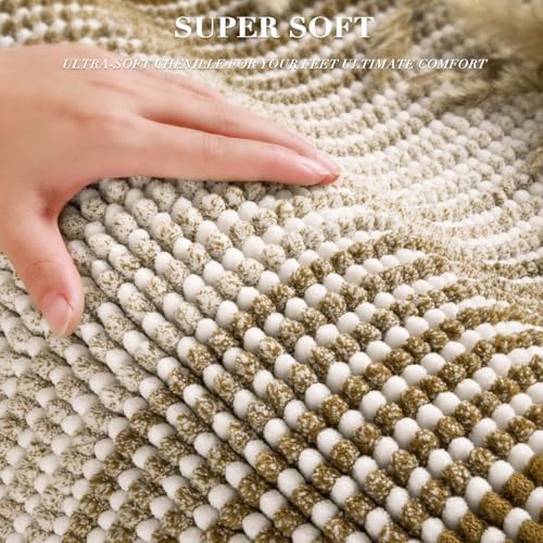 BSICPRO Bath Rugs Set - 2 Piece Non Slip Chenille Mats